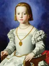 Bronzino, Agnolo: Portrait of Bia de Medici