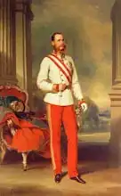 Winterhalter, X. Franz: Franz Joseph I, Emperor of Austria (1830-1916) wearing the dress uniform of an Austrian Field Marshal with the Great Sta