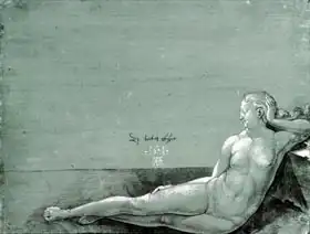Dürer, Albrecht: Reclining female nude