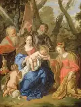 Sandrart, Joachim von: Mystic Marriage of St. Catherine, with St. Leopold and St. William