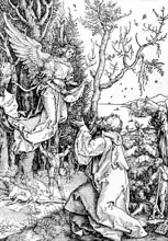 Dürer, Albrecht: Joachim and the Angel from the Life of the Virgin series