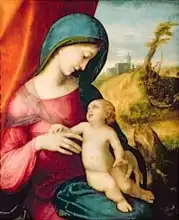 Correggio,: Madona s dítětem