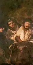 Goya, Francisco: Man and Two Women Laughing