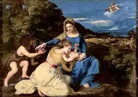 Tizian: Virgin and Child with Saints