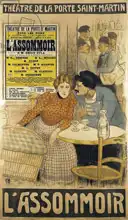Steinlen, Théophile A.: Lassommoir by M.M.W. Busnach and O. Gastineau at the Porte Saint-Martin Theatre 