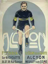 Neznámý: Francois Faber (d.1915) on his Alcyon bicycle