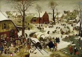 Brueghel, Pieter (ml.): Sčítání v Betlémě