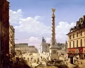 Bouhot, Etienne: Fountain in the Place du Chatelet, Paris