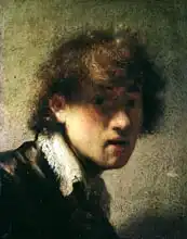 Rembrandt, van Rijn: Head of a Young Man or Self Portrait