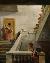 Robert, Hubert: Distributing Milk at St. Lazare Prison