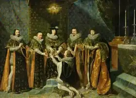 Champaigne, Philippe de: Louis XIII (1601-43) Receiving Henri d Orleans (1595-1663) Duc de Longueville, into the Order of the Saint Esprit