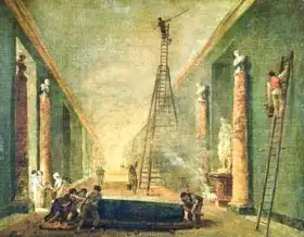 Robert, Hubert: View of the Grand Gallery of the Louvre During Restoration