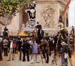 Béraud, Jean: Funeral of Victor Hugo (1802-85) at the Arc de Triomphe