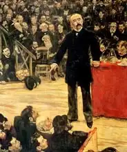 Raffaëlli, Jean-François: Georges Clemenceau (1841-1929) Making a Speech at the Cirque Fernando