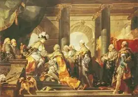 Doyen, Gabriel Francois: Louis XVI (1754-93) King of France, Receiving the Homage of the Knights of the Order of St. Esprit at Reims