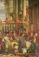 Veronese, Paolo: Marriage Feast at Cana, detail of the right hand side