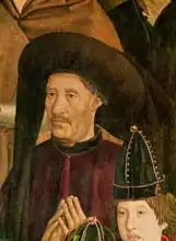 Goncalves or Gonzalvez, Nuno: Henry the Navigator (1394-1460) detail from the Polyptych of St. Vincent
