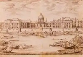 Silvestre, Israel (ml.): Perspective View of the College des Quatre-Nations (Palais de l Institut)