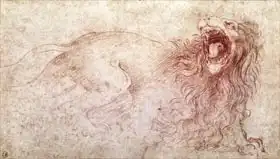 Vinci, Leonardo: Sketch of a roaring lion