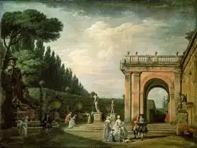 Vernet, Claude Joseph: Gardens of the Villa Ludovisi, Rome