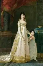 Lefevre, Robert: Portrait of Marie-Julie Clary (1777-1845) Queen of Naples with her daughter Zenaide Bonaparte 1777-1845 Queen of Naples 