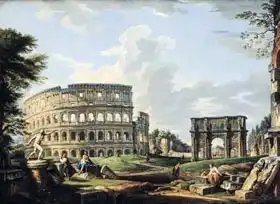 Pannini, Paolo Giovanni: Colosseum and the Arch of Constantine