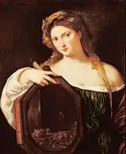 Tizian: Allegory of Vanity, or Young Woman with a Mirror
