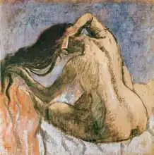 Degas, Edgar: Woman Combing her Hair