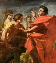 Pellegrini, Giovanni Antonio: Head of Pompey (106-48BC) Presented to Caesar (100-44BC)