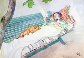 Larsson, Carl: Woman Lying on a Bench