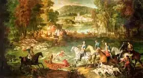 Oudry, Jean-Baptiste: Hunting at the Saint-Jean Pond in the Forest of Compiegne