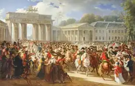 Meynier, Charles: Entry of Napoleon I (1769-1821) into Berlin