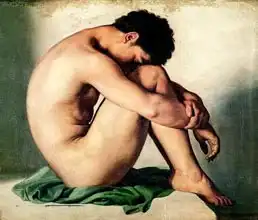Flandrin, Hippolyte: Study of a Nude Young Man