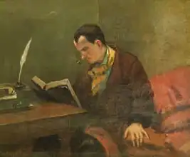 Courbet, Gustave: Portrait of Charles Baudelaire (1821-67)