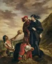 Delacroix, Eugene: Hamlet and Horatio in the Cemetery, Act V of Hamlet by William Shakespeare