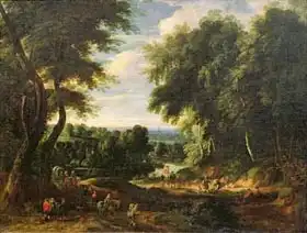 Arthois, Jacques : Road to Boitsfort from Auderghem and the Ten Reuken Pond