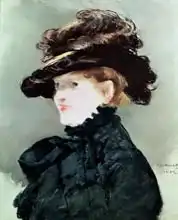 Manet, Edouard: Portrait of Mery Laurent (1849-1900)