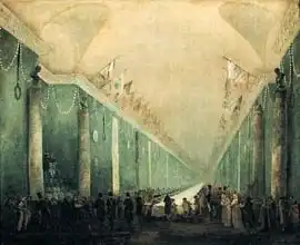 Robert, Hubert: Banquet Given for Napoleon Bonaparte (1769-1821) in the Grande Galerie of the Louvre