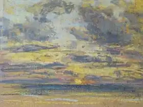 Boudin, Eugene Louis: Study of the Sky with Setting Sun