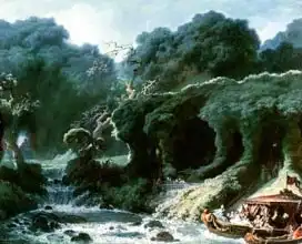 Fragonard, Jean-Honoré: Fete at Rambouillet or, The Island of Love