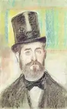 Degas, Edgar: Man in an Opera Hat