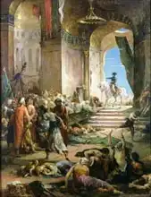 Levy, Henri Leopold: Napoleon Bonaparte (1769-1821) in the Grand Mosque at Cairo