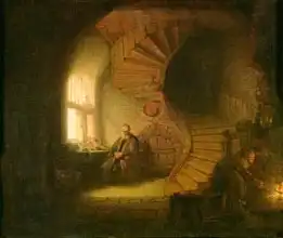Rembrandt, van Rijn: Philosopher in Meditation