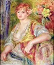 Renoir, Auguste: Blonde woman with a rose