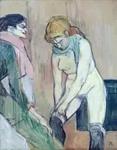 Toulouse-Lautrec, H.: Woman Putting on her Stocking, or Woman of the House