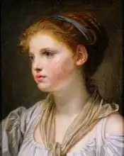 Greuze, Jean-Baptiste: Girl with a Blue Ribbon