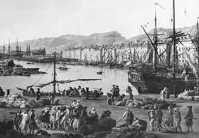Vernet, Claude Joseph: Old Port of Toulon, seen from the quartermaster stores, series of Les Ports de France