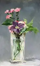 Manet, Edouard: Pinks and Clematis in a Crystal Vase