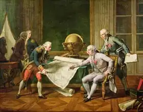 Monsiau, Nicolas Andre: Louis XVI (1754-93) Giving Instructions to La Perouse