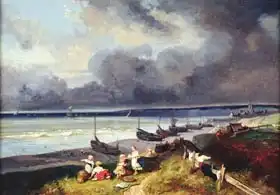 Isabey, Louis Eugene Gabriel: View of Dieppe